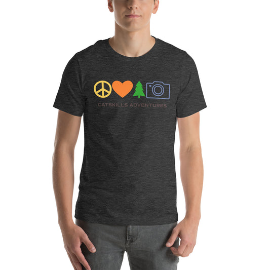 Peace, Love, Nature Photography Tee